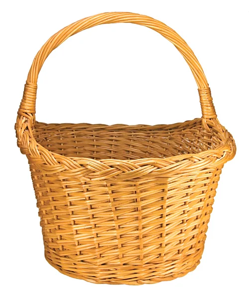 Férula Willow Wicker Basket, primer plano aislado —  Fotos de Stock