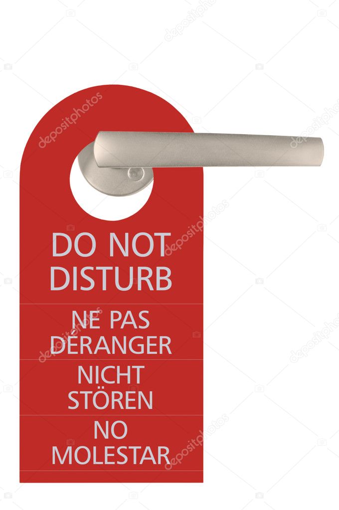 Large Red Isolated Do Not Disturb Tag