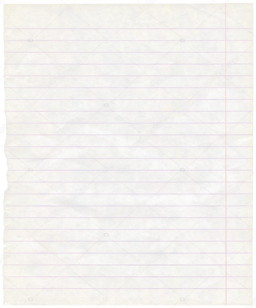 Single sheet of old grungy note paper texture background