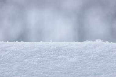 Fresh Snow Texture Background Closeup, Large Detailed Macro Pattern, Gentle Bokeh, Horizontal clipart