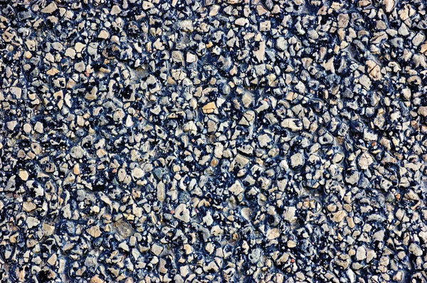 Asfalto bagnato Texture Macro Primo piano, dettagliata asfalto — Foto Stock