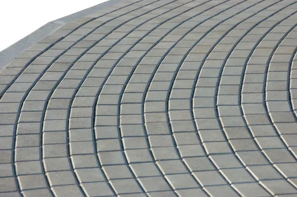 Cobblestone Pavement Texture, Isolated, Radial — Stock Photo, Image