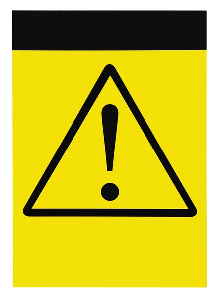 Vacío blanco amarillo triángulo general precaución peligro advertencia atención signo — Foto de Stock