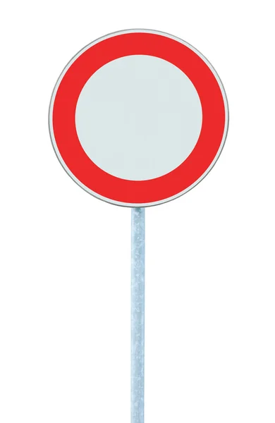 European No Vehicles Warning Sign, Isolated Signage Signpost — Stock Photo, Image