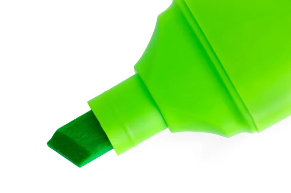 Grön markör makro närbild isolerade — Stockfoto