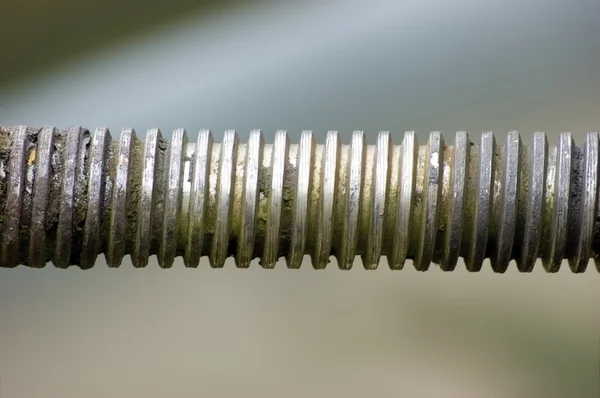 Grunge industriële ventiel stam close-up macro — Stockfoto