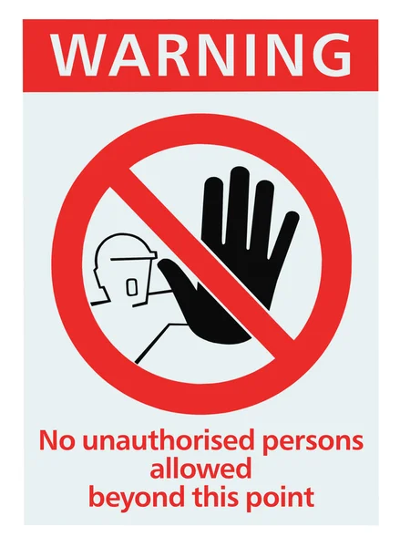Nessun accesso per persone non autorizzate segno triangolo isolato — Foto Stock