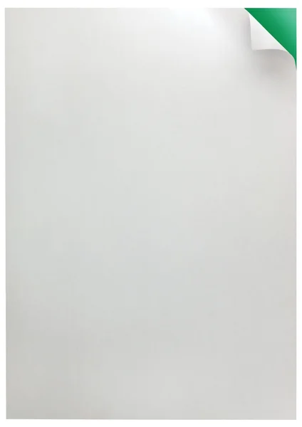ホワイト ページ カール背景と白で隔離される赤コーナー — ストック写真