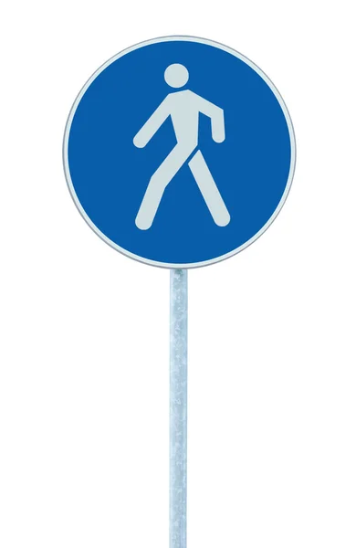 Fußweg Gehweg Gehweg Straßenschild an Mast, — Stockfoto