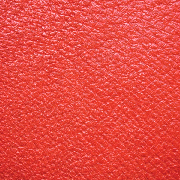 Red Leather, Natural Grain Macro Closeup Background — Stock Photo, Image