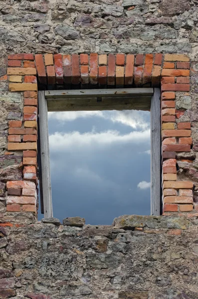Ruinierten rustikalen Kalkstein Geröll Wand Mauerwerk Mauerwerk ru — Stockfoto