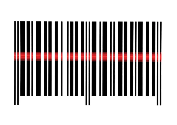 Scannen leerer Barcode-Makro-Nahaufnahmen isoliert auf Weiß — Stockfoto