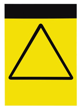Blank yellow black triangle general caution warning attention clipart