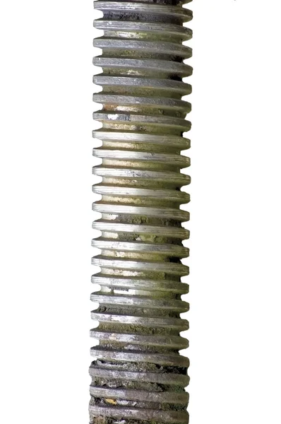 Grunge haste da válvula industrial, fechamento vertical detalhado, grande detalhe isolado macro — Fotografia de Stock