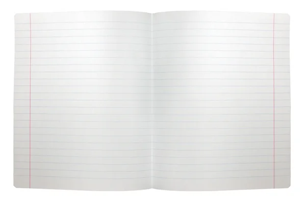 Separación aislada hoja doble de fondo de papel de nota forrado sin costura abierto — Foto de Stock