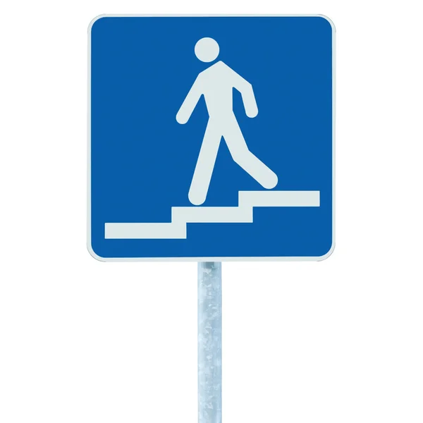 Stock image Stepped access entrance to pedestrian underpass subway sign, man