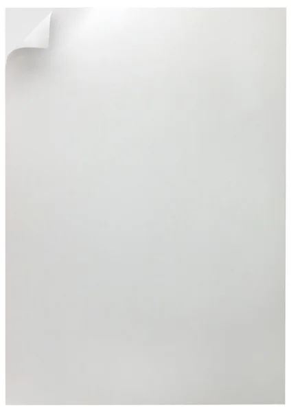 Weiße Seite curl Hintergrund isoliert Kopierraum — Stockfoto