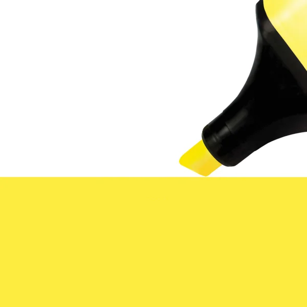 Yellow Marker painting large background, isolated macro — Stock Photo, Image