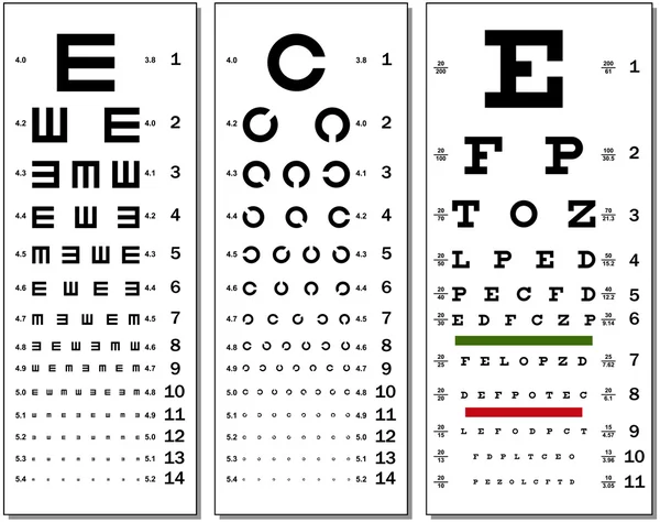 Carta ocular — Vector de stock