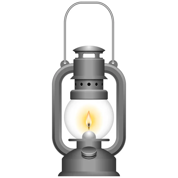 Old Kerosene Lamp — Stock Vector