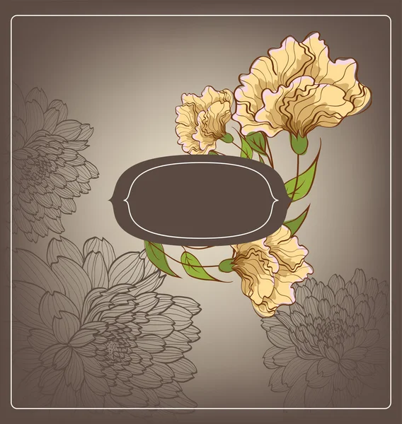Abstrakter Hintergrund mit dekorativen Blumen — Stockvektor