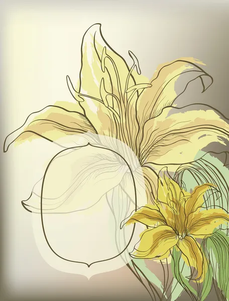 Φόντο με διακοσμητικά λουλούδια — Διανυσματικό Αρχείο