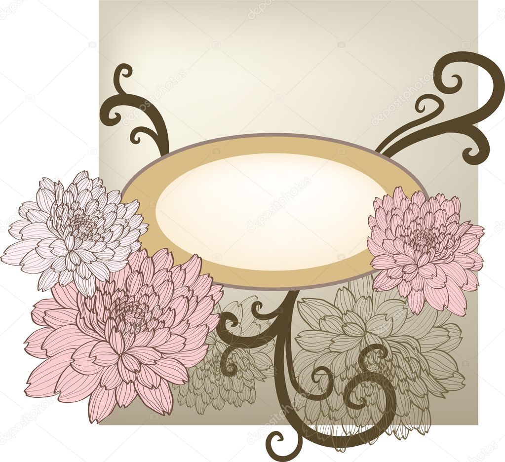 Background with decorative flowers