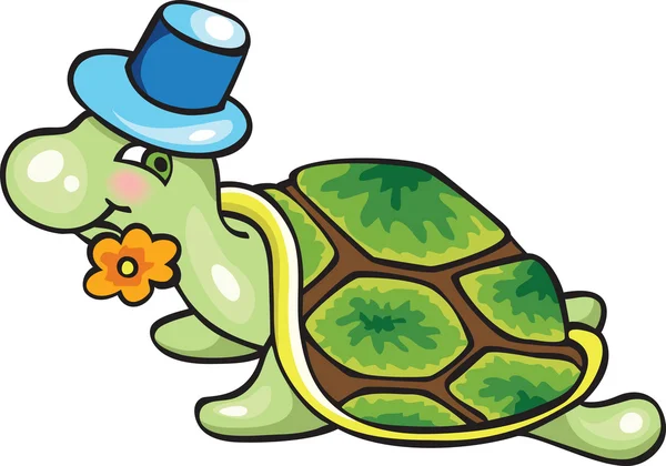 Grön havssköldpadda — Stock vektor