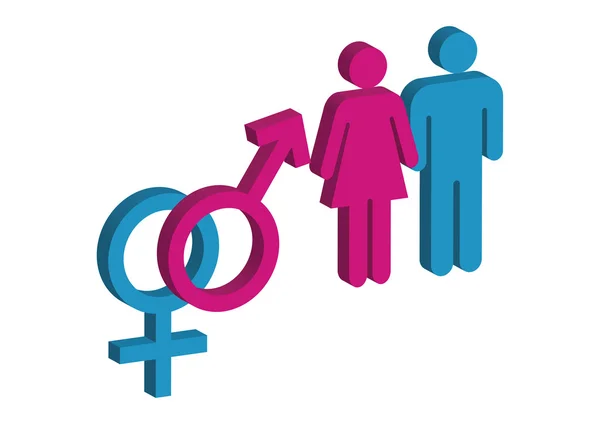 Male and Female 2d — Stock Photo, Image