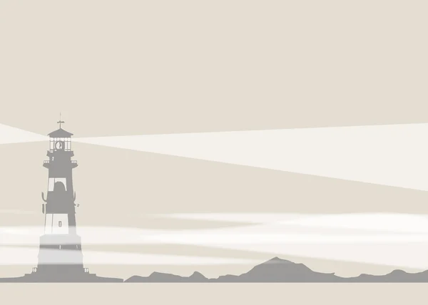 Leuchtturm und Felsen — Stockfoto