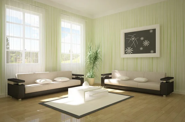 Green interior design — Stock Photo, Image
