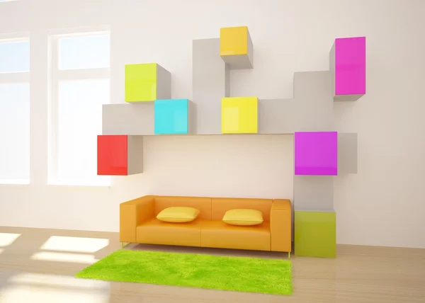 Diseño de interiores de colores — Foto de Stock