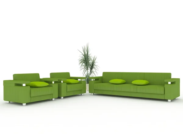 Verde Interior conceito — Fotografia de Stock