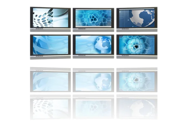 TV de pantalla plana que muestra la imagen de la tecnología —  Fotos de Stock