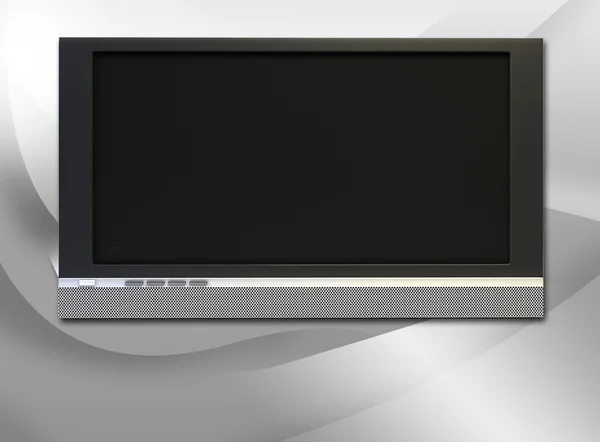 LCD tv képernyő-ra egy fal — Stock Fotó