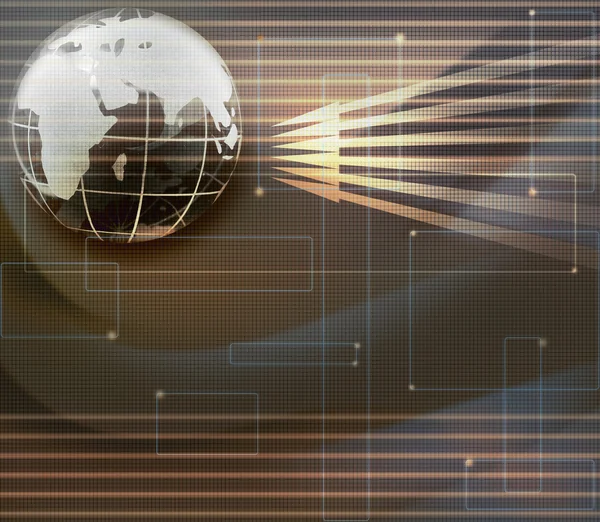 Abstracte hi-tech achtergrond met earth globe — Stockfoto