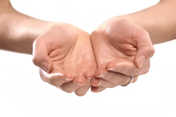 Female hands as if holding something — Stock Photo, Image