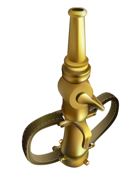 老黄铜消防软管 — 图库矢量图片