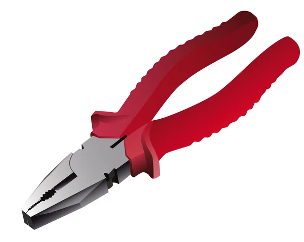 Pliers with red handles — Stock Vector