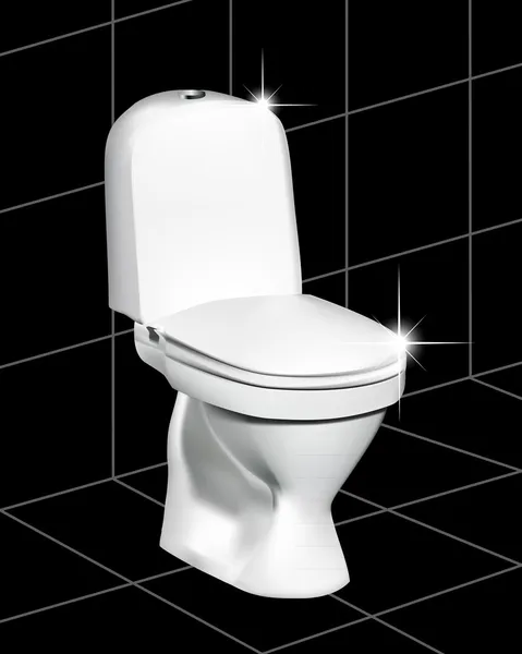 Beyaz tuvalet — Stok Vektör