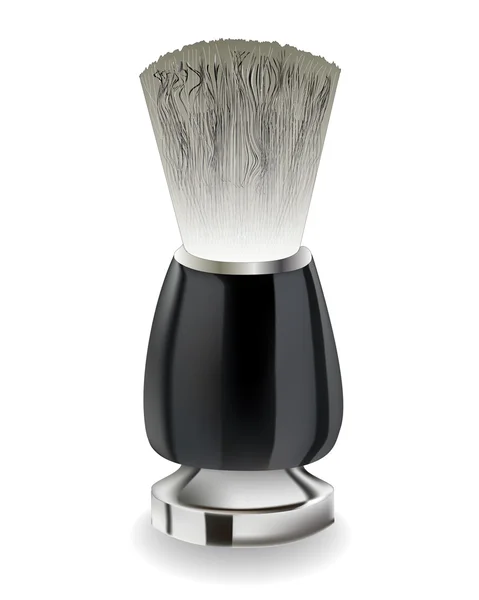 Shaving brush with black handle — Stock Vector