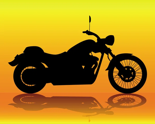 Silueta de una motocicleta vieja — Archivo Imágenes Vectoriales
