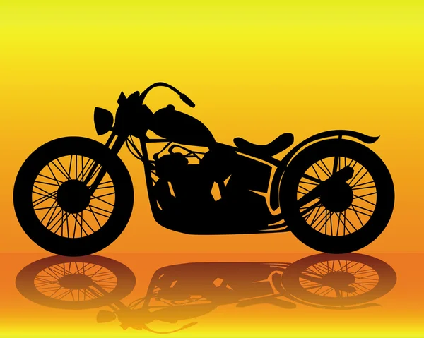 Eski motosiklet — Stok Vektör