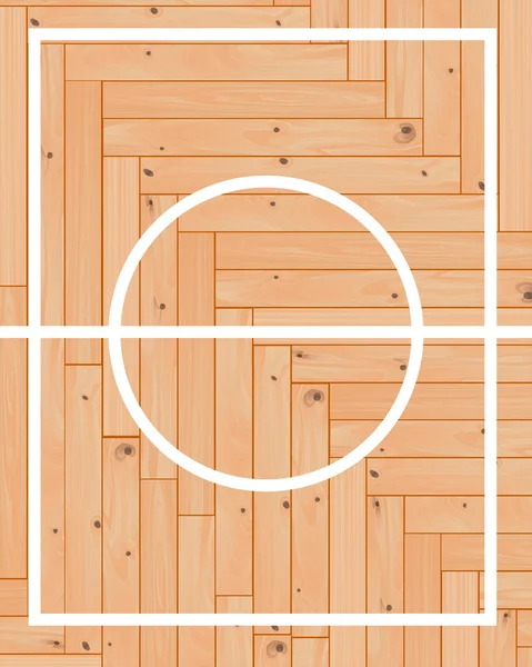 Wooden parquet basketball — 图库矢量图片