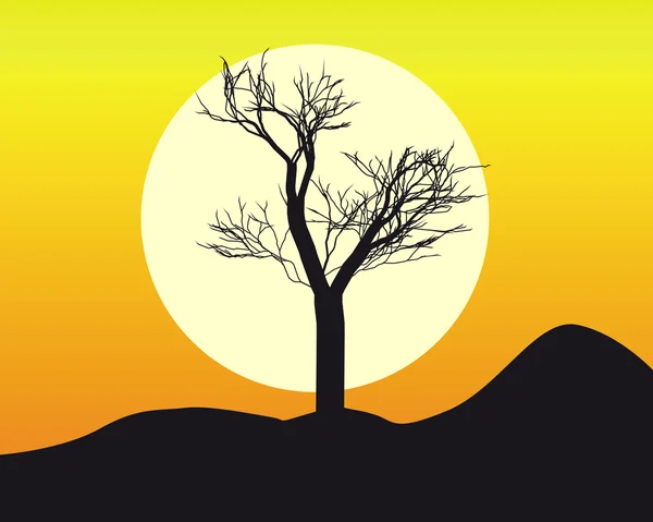 Σιλουέτα δέντρου — Διανυσματικό Αρχείο