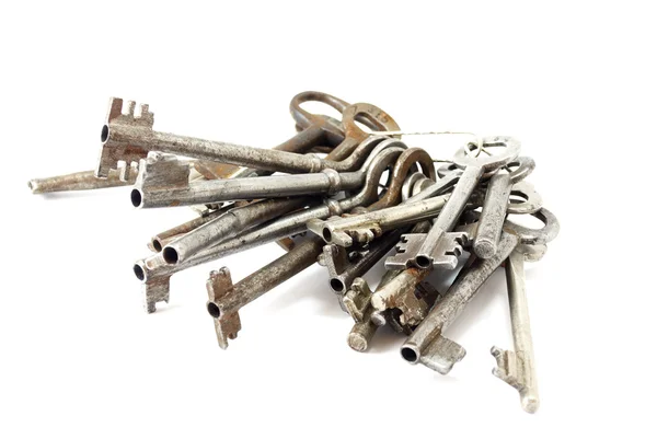 Gran mazzo di vecchie chiavi — Foto Stock