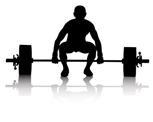 Gewicht lifter op een witte achtergrond — Stockfoto