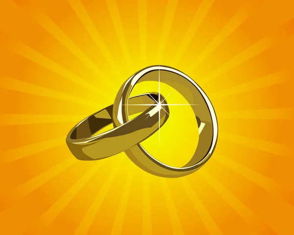 Gold rings — Stock Vector