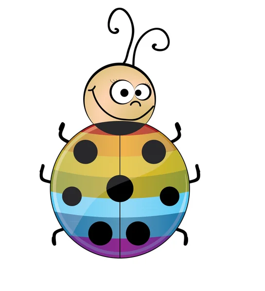Rainbow ladybug — Stock Vector