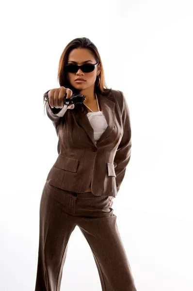 Agente secreto mulher — Fotografia de Stock